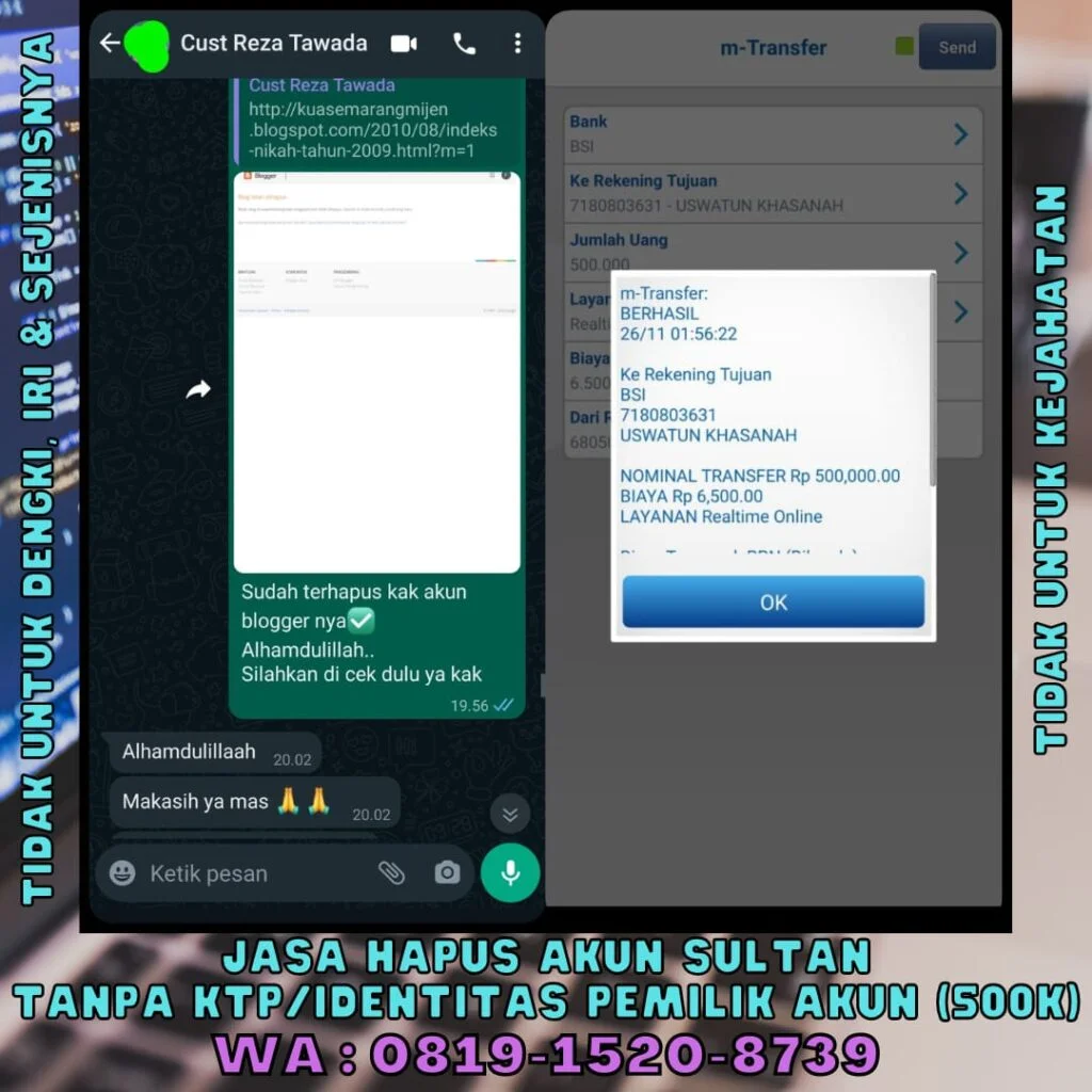 Jasa Hapus Akun Blogger