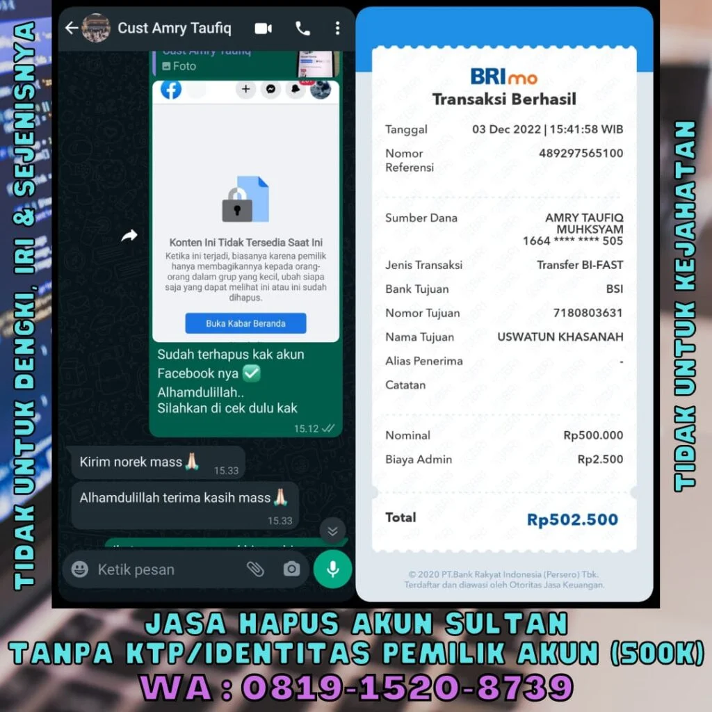 Jasa Hapus Akun Facebok