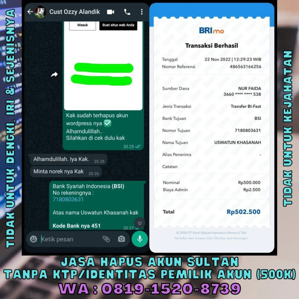 Jasa Hapus Akun WordPress