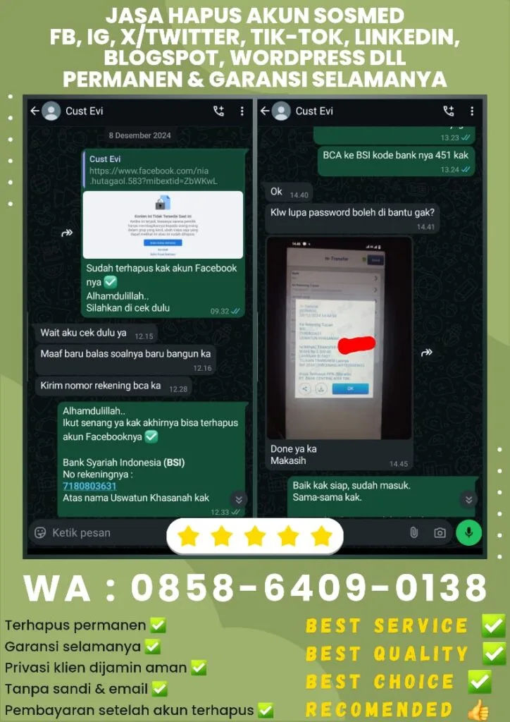 Jasa hapus akun fb permanen
