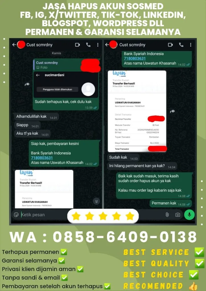 Jasa hapus akun fb permanen
