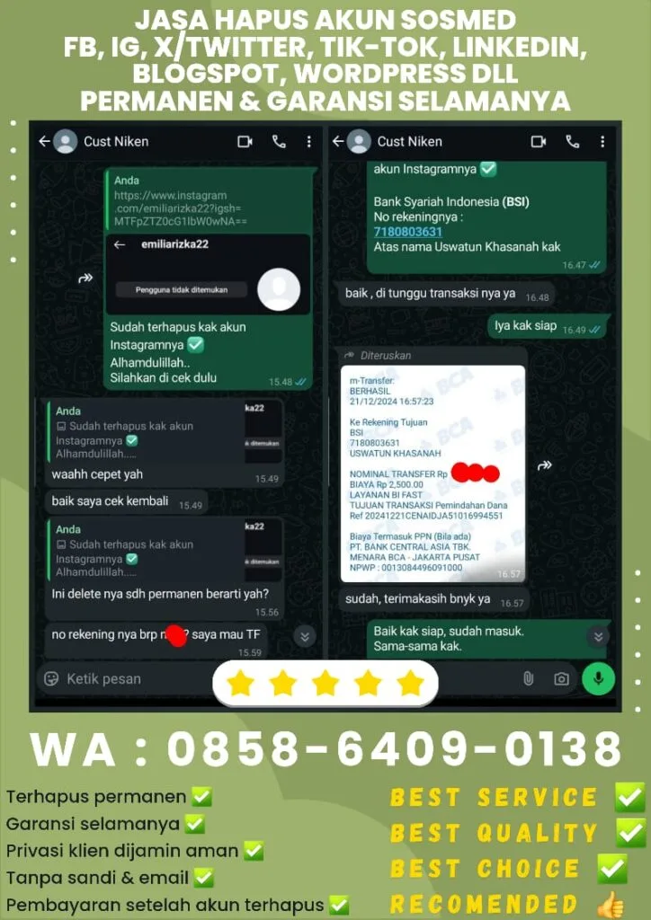 Jasa hapus akun fb permanen