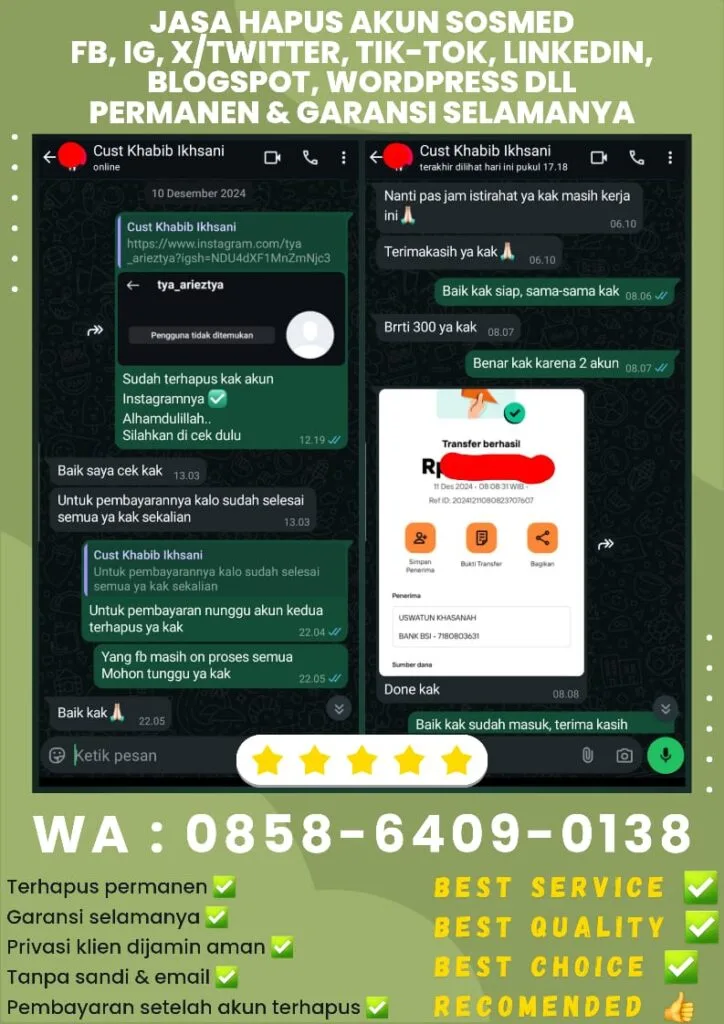 Jasa hapus akun fb permanen